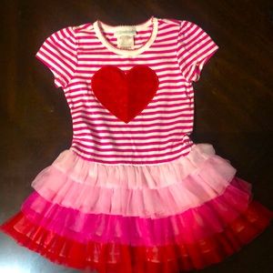 Like New! Worn Once! Little Girls, Bonnie Jean Heart Dress in size 5!